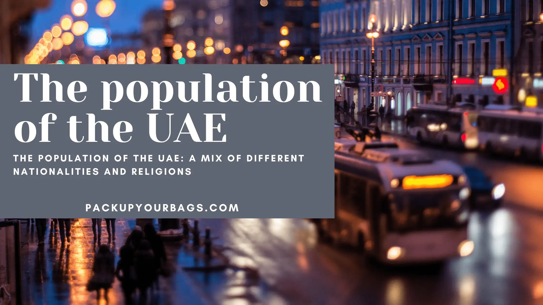 The population of the UAE