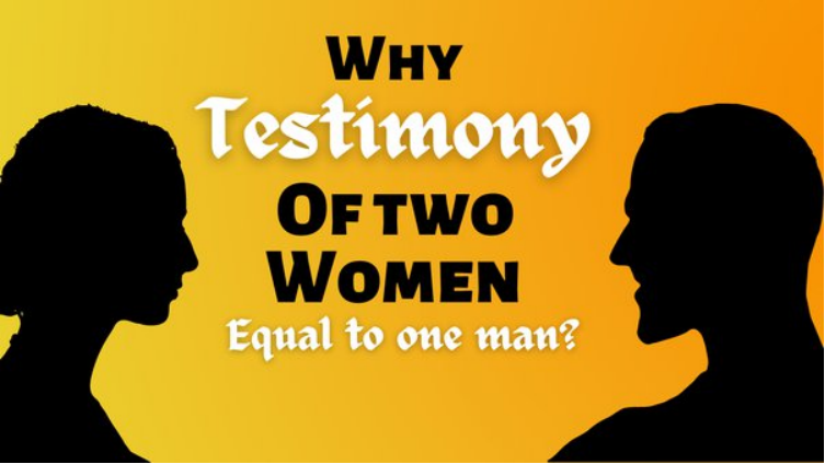 Law of Evidence: one male and two female witnesses