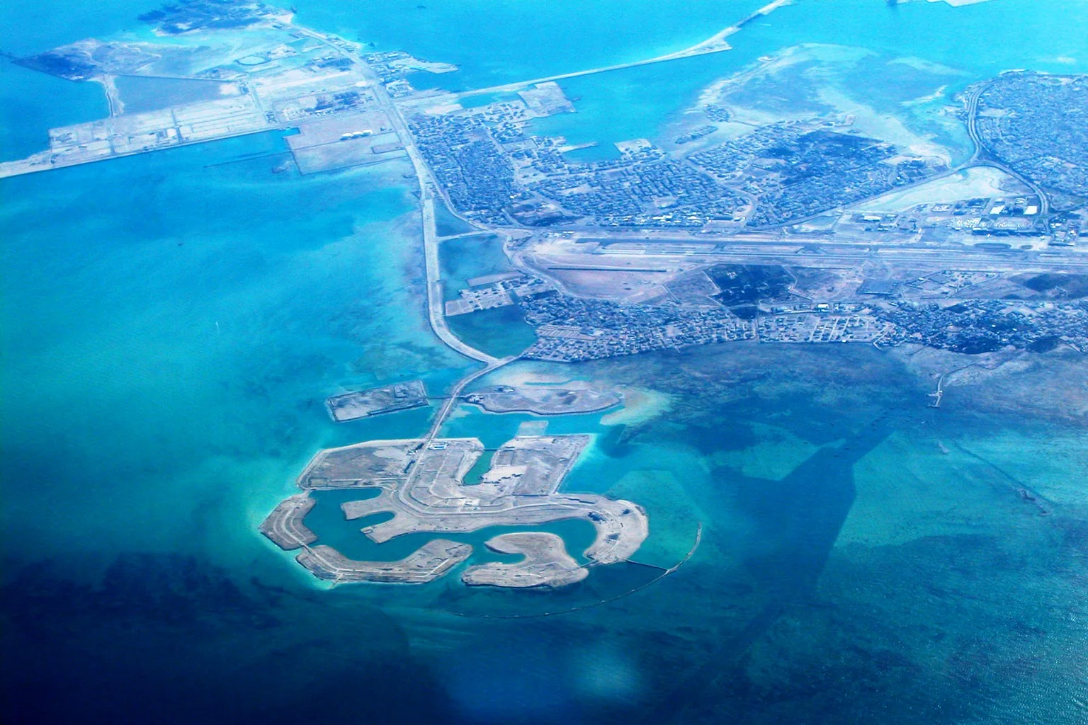 Aerial photograph of Amwaj Islands in Bahrain