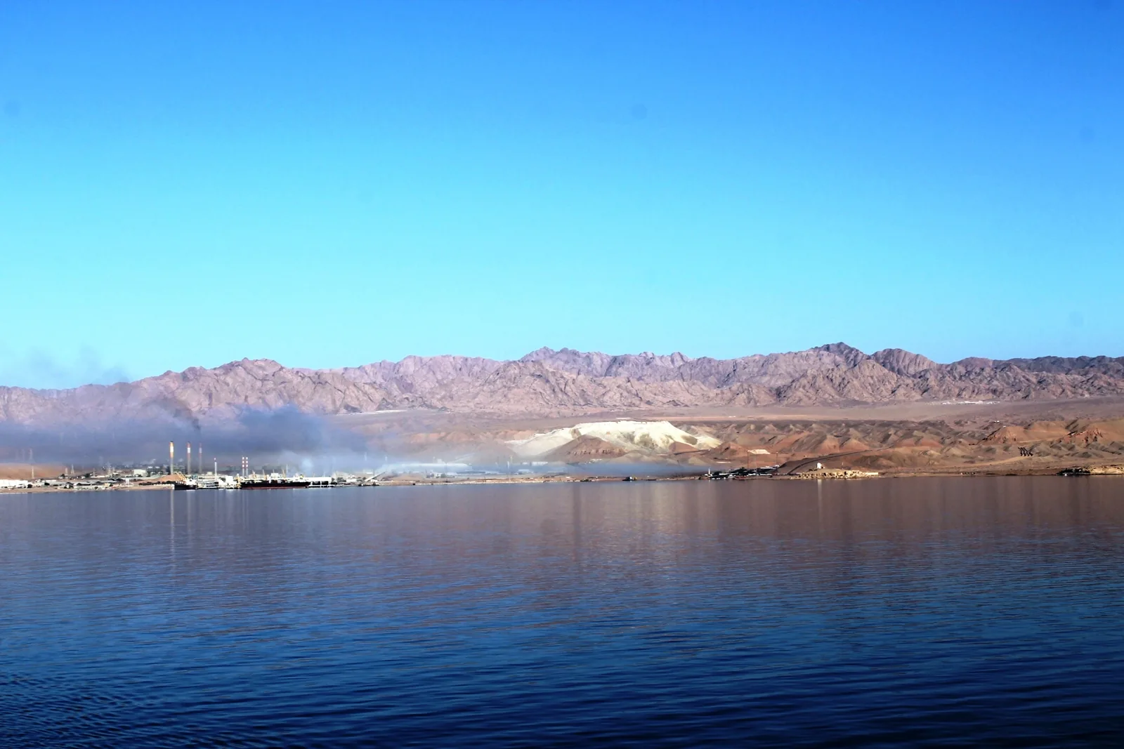 View across the water at Aqaba in Jordan