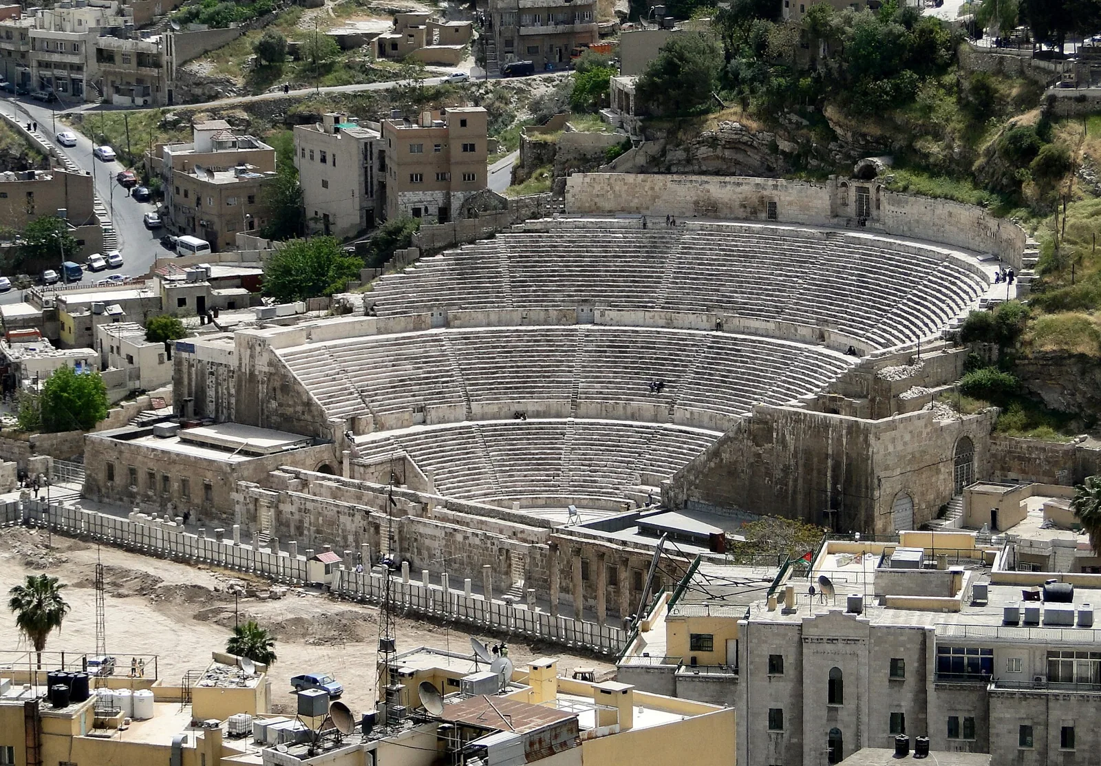 Stone seating of the Roman Theatre in Amman