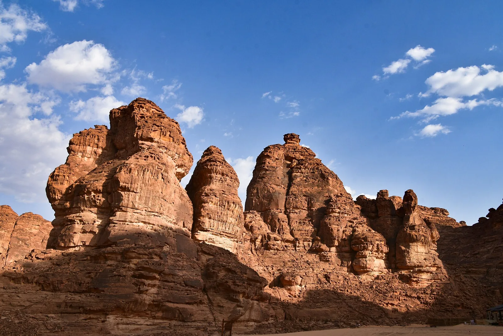Sandstone rock formations near Shaden Resort in AlUla