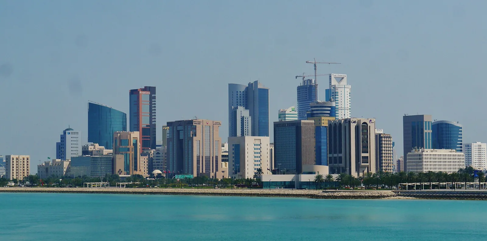 Manama skyline across the waterfront in Bahrain
