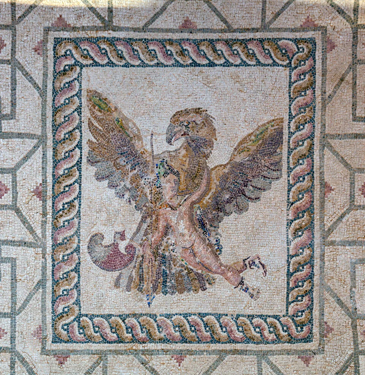 Roman mosaic at the House of Dionysos in Paphos