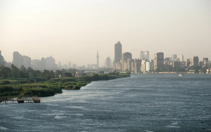 Cairo skyline in a panoramic photograph