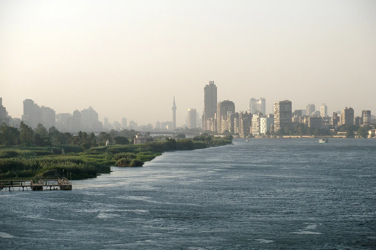 Cairo skyline in a panoramic photograph