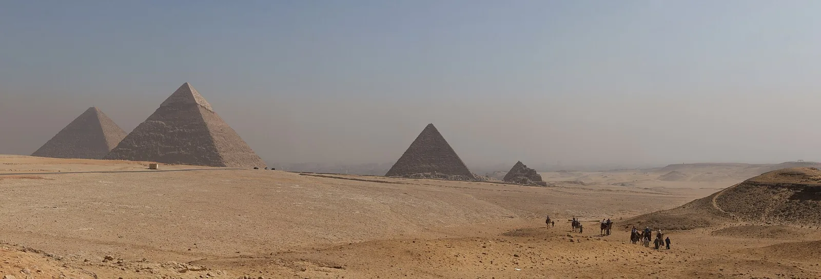 Panorama of the pyramids on the Giza plateau