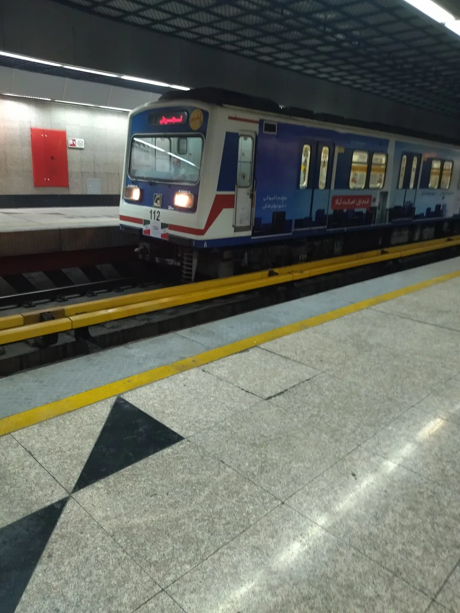 Tehran Metro train at Tajrish station
