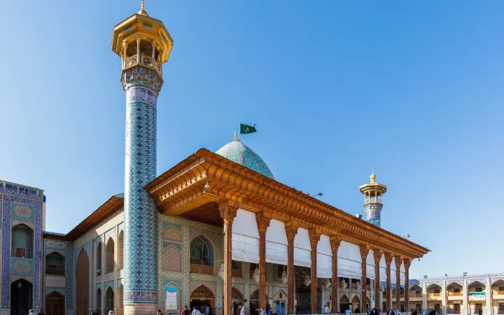 Shah Cheragh shrine architecture in Shiraz
