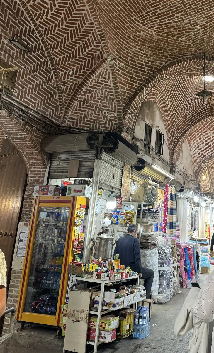 Covered interior of Tabriz Grand Bazaar