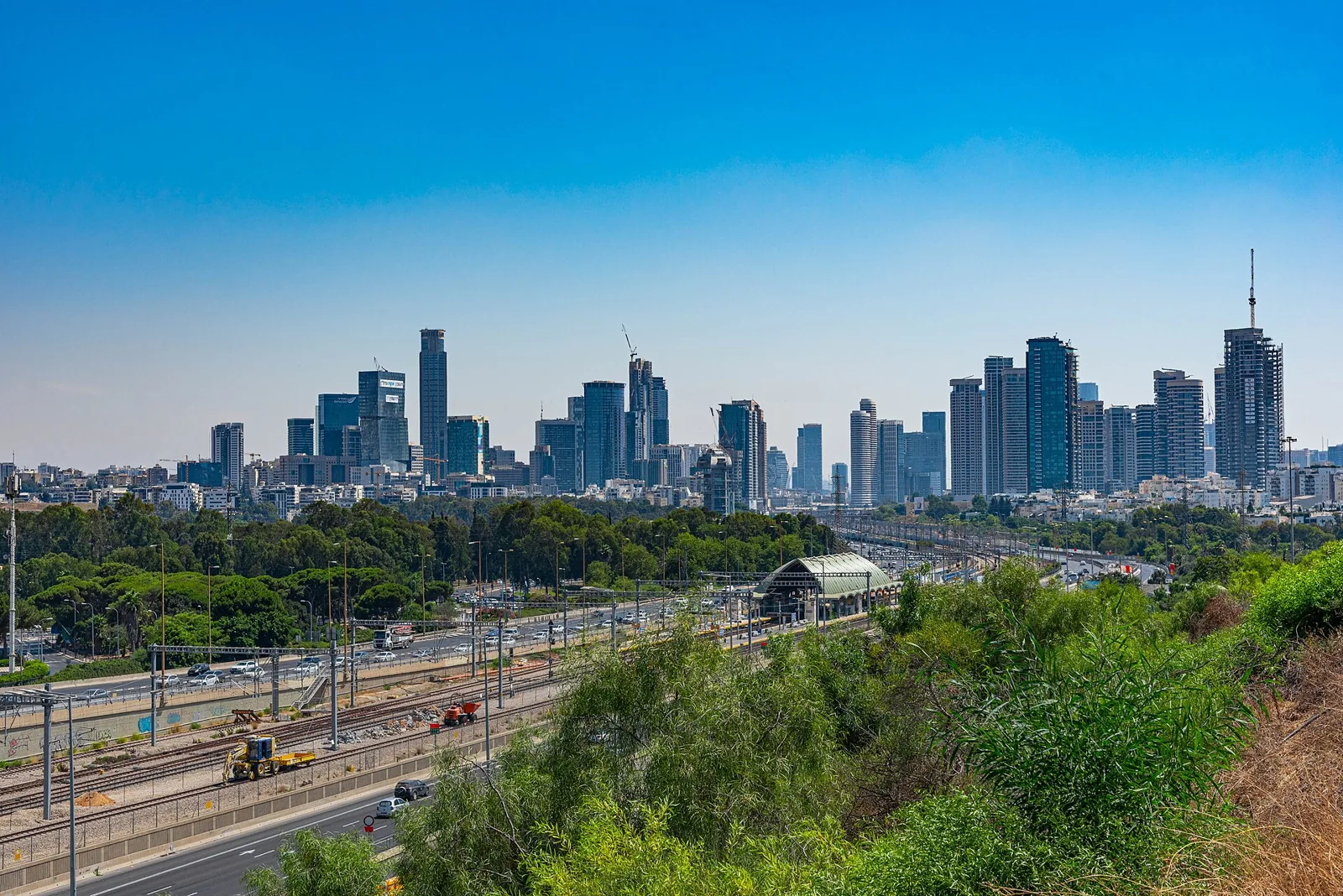 Tel Aviv high-rise skyline in a documented photograph