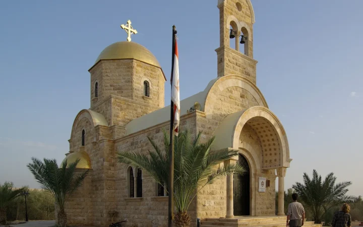 Church building within the Al-Maghtas Baptism Site complex in Jordan