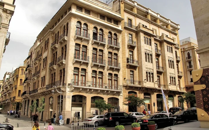 Restored buildings in central Beirut
