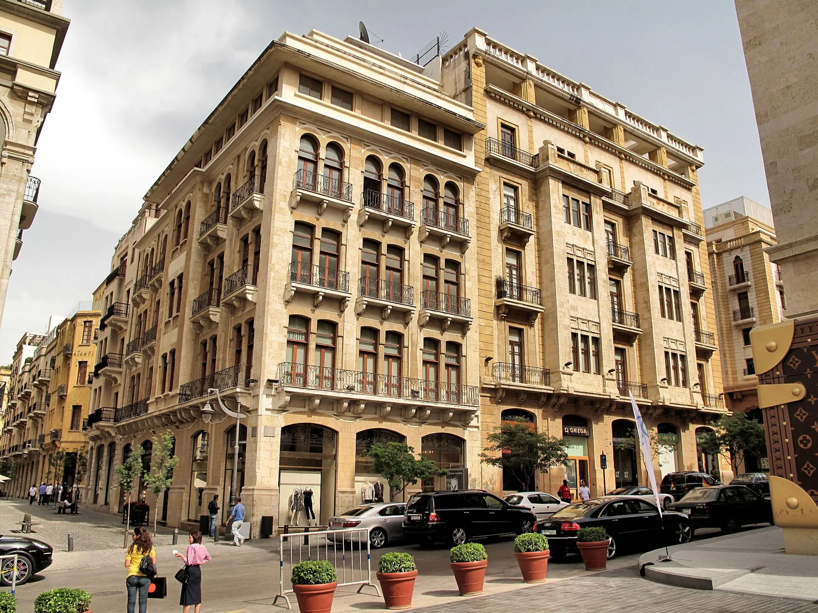 Restored buildings in central Beirut