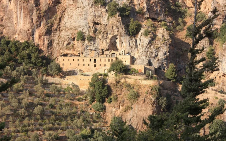 Monastery buildings in the Qadisha Valley