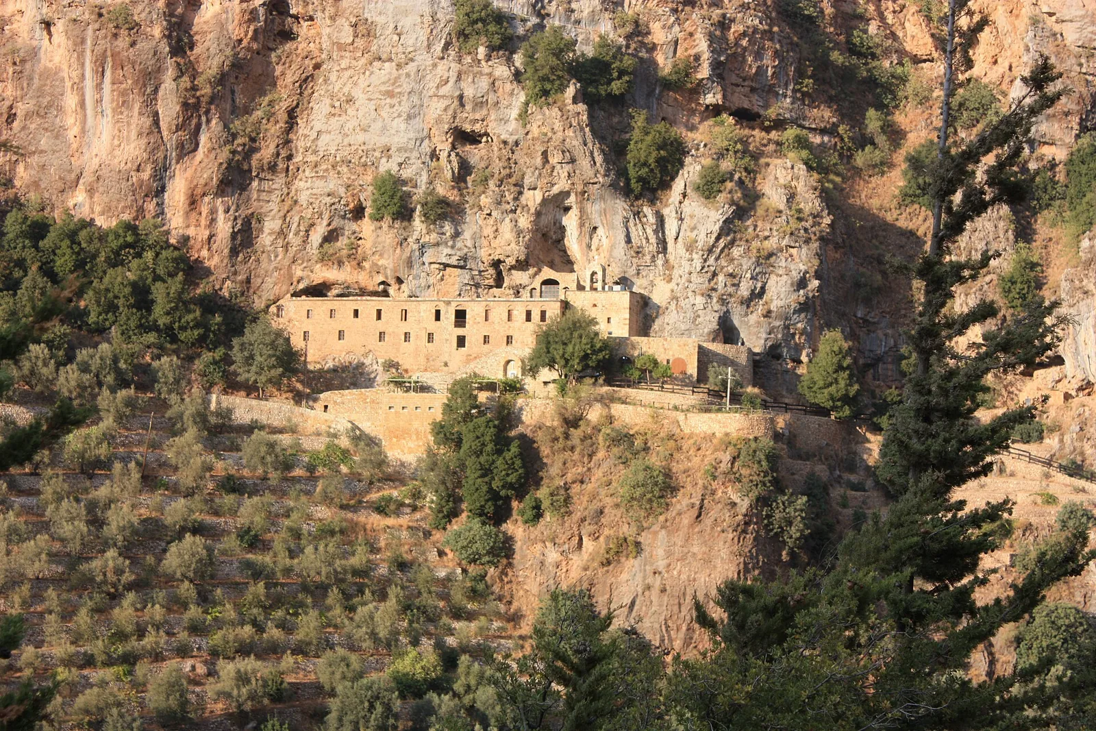 Monastery buildings in the Qadisha Valley