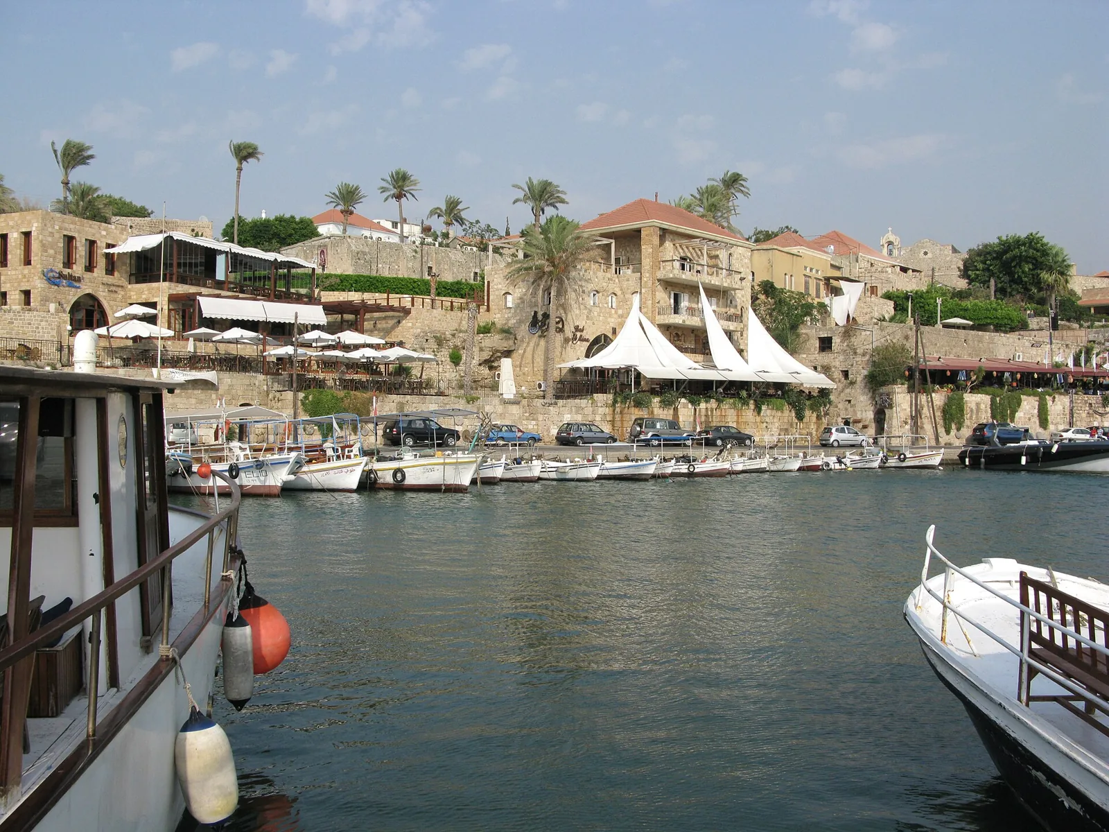 Historic harbour at Byblos in Lebanon