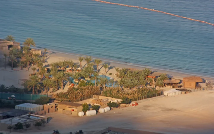 Zighy Bay coastline and resort setting in Musandam, Oman