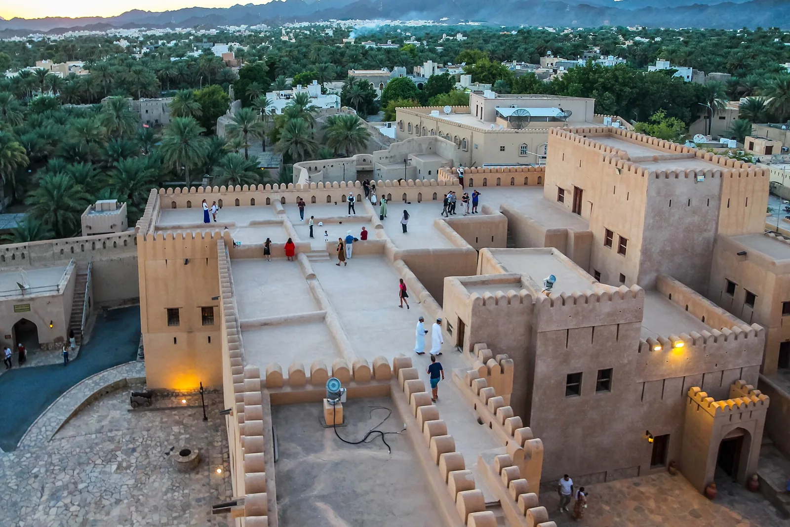 Nizwa Fort and the surrounding town in Oman