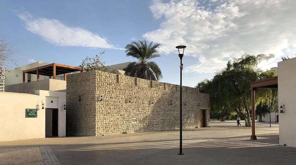 Traditional architecture and a street in the Heart of Sharjah