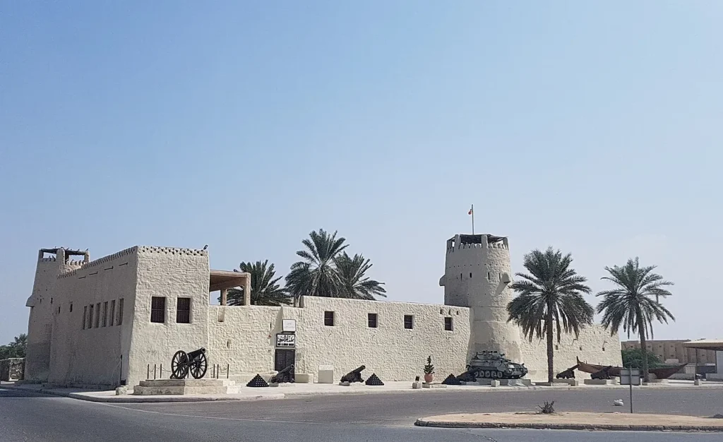 Umm Al Quwain Fort and its courtyard entrance